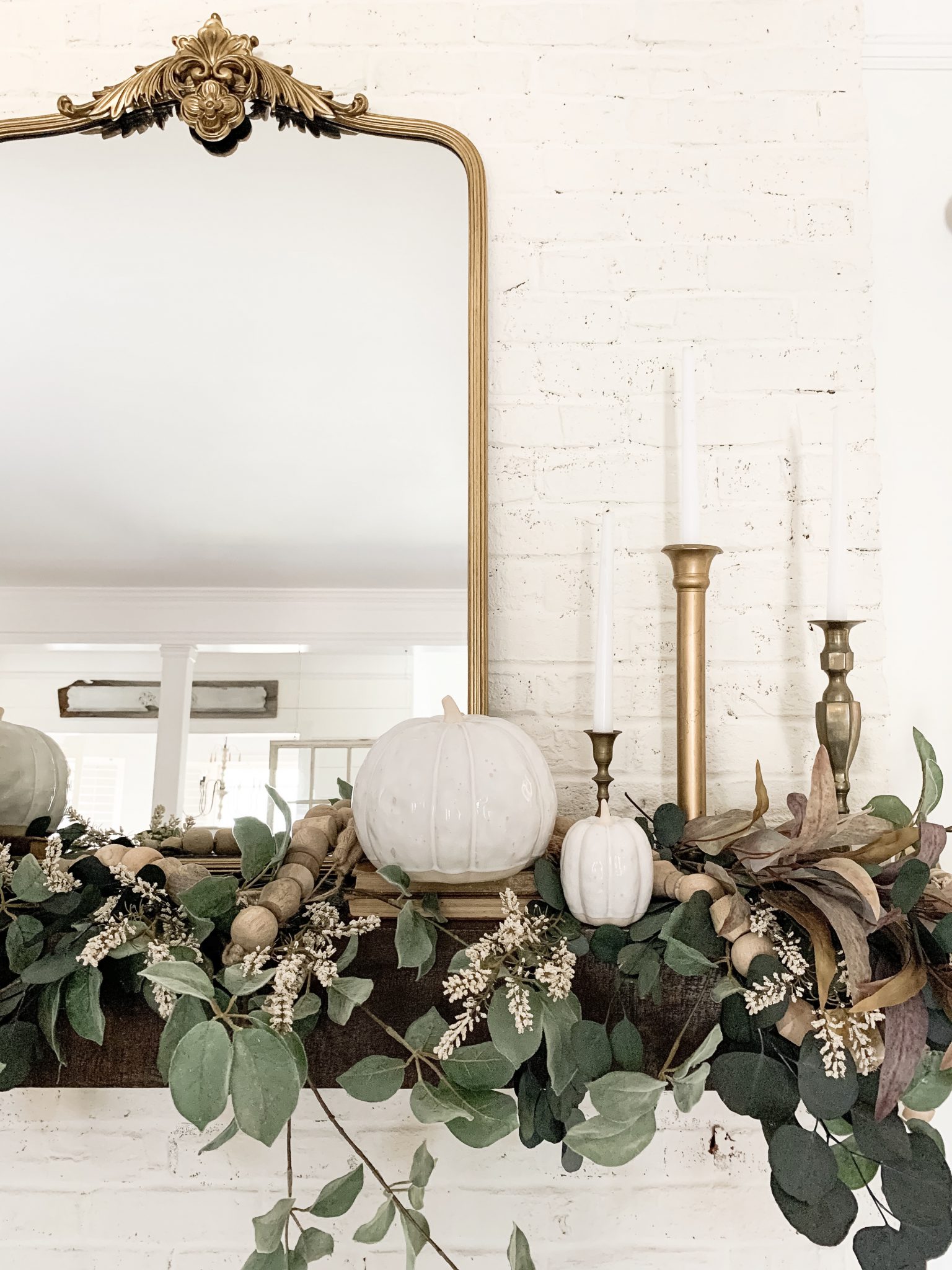 Anthropologie Mirror Dupe + Fall Mantel Reveal Bless This Nest