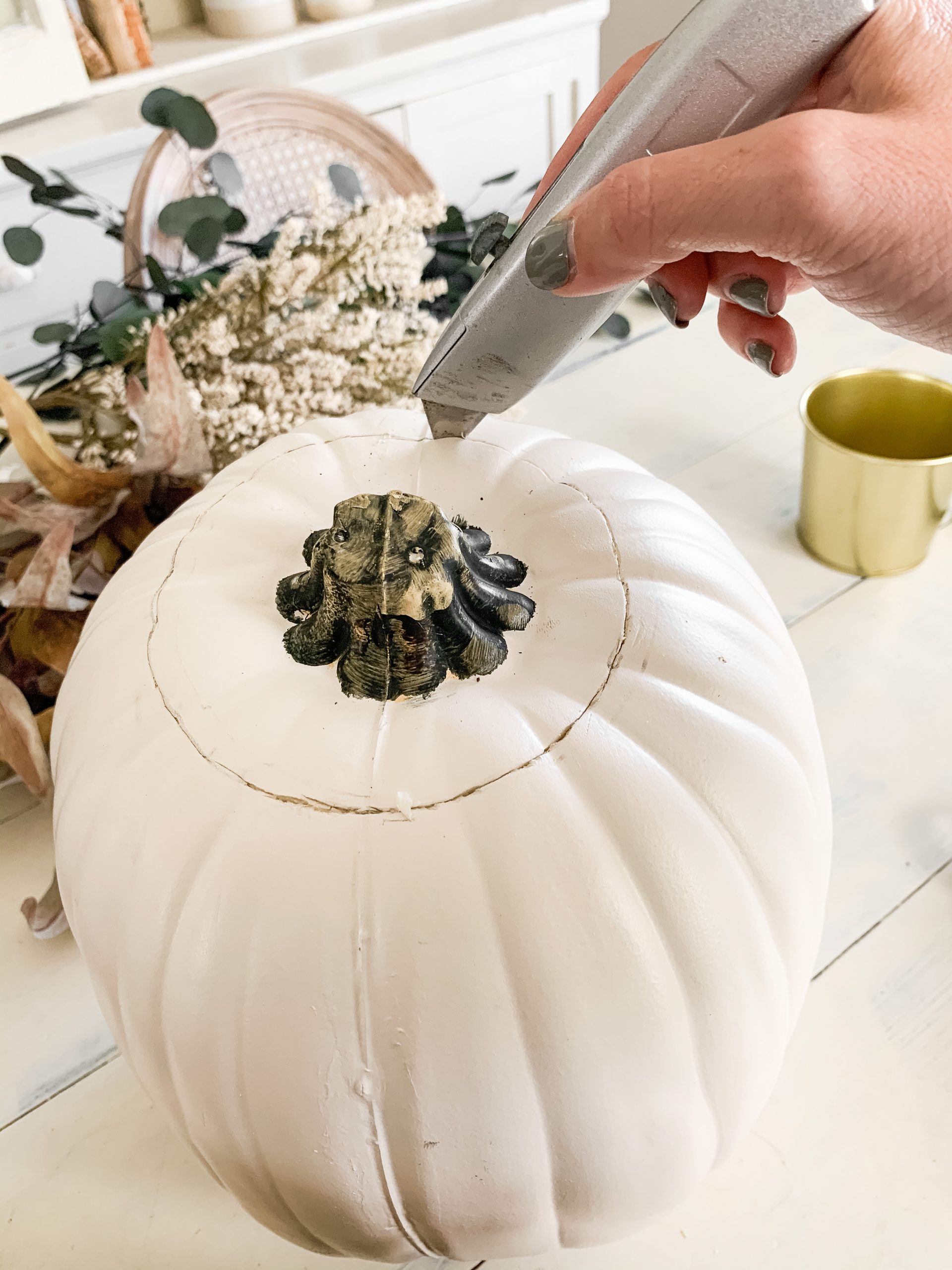 Fall Diy Pumpkin Vase Bless This Nest