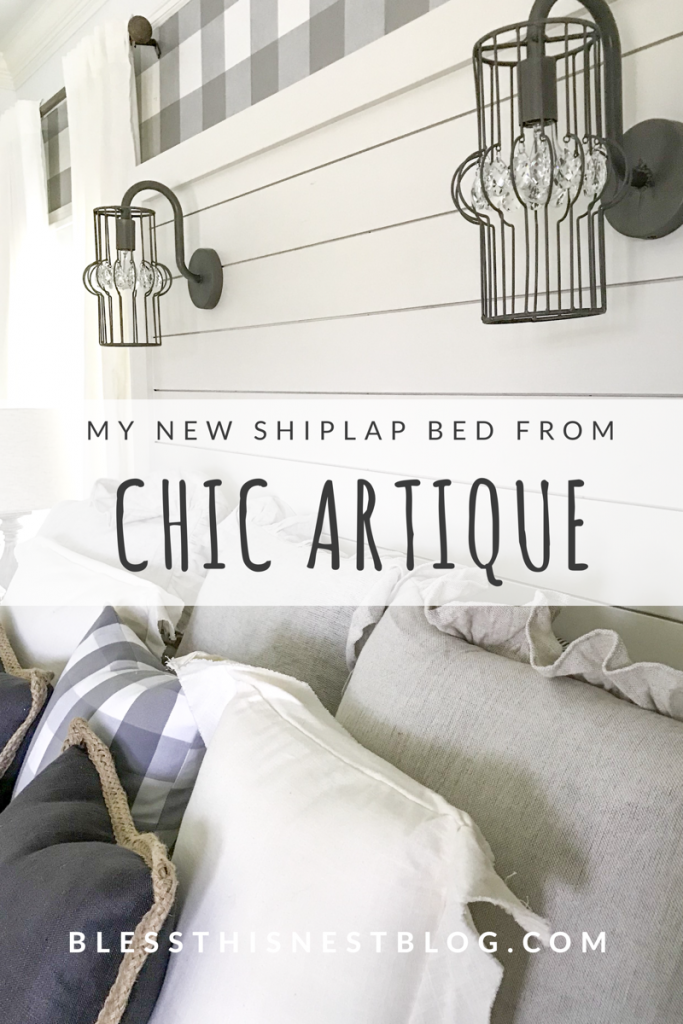 My new shiplap bed from chic artique