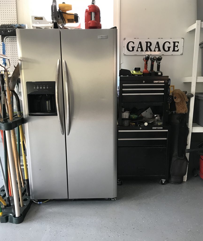 refrigerator and tools