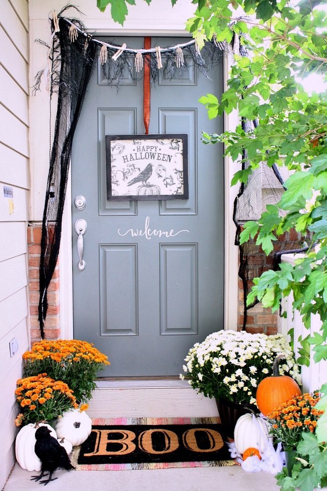 Halloween door decor