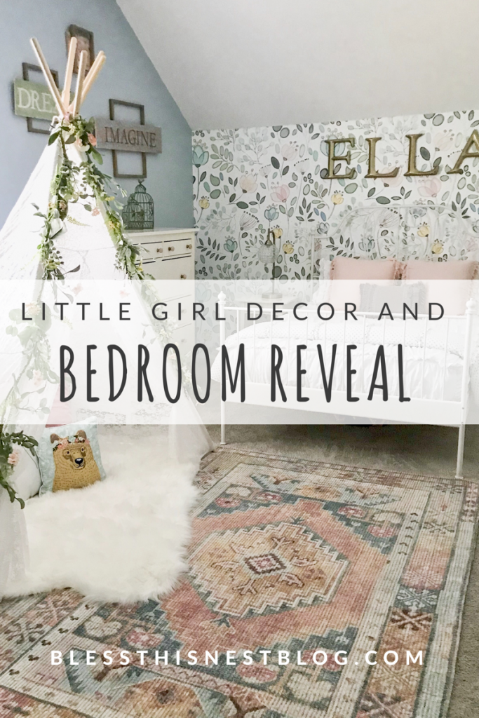 little girl decor and bedroom reveal