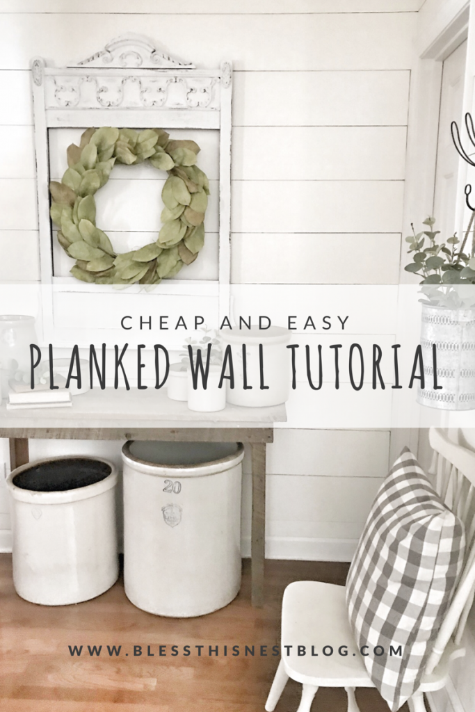 cheap and easy planked wall tutorial