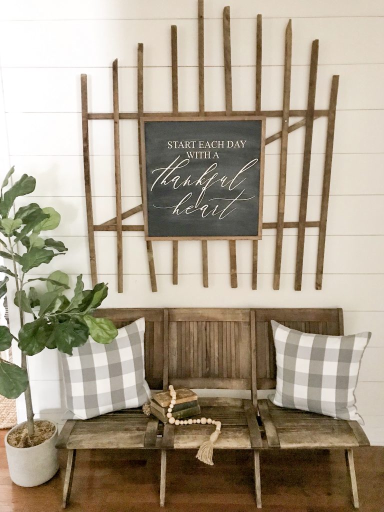 faux shiplap painted dove white