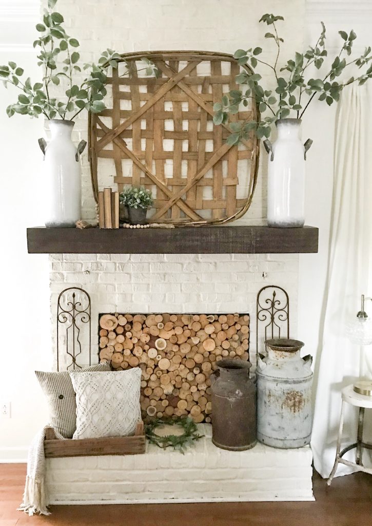 tobacco basket on mantel