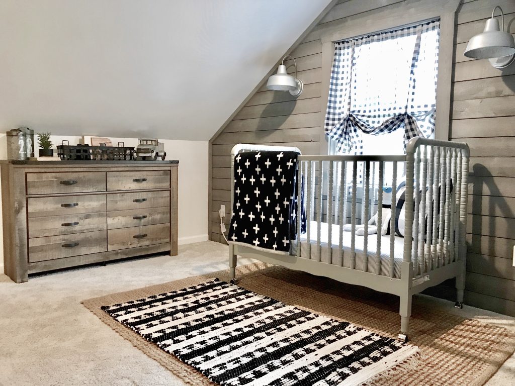 dove white painted walls in nursery