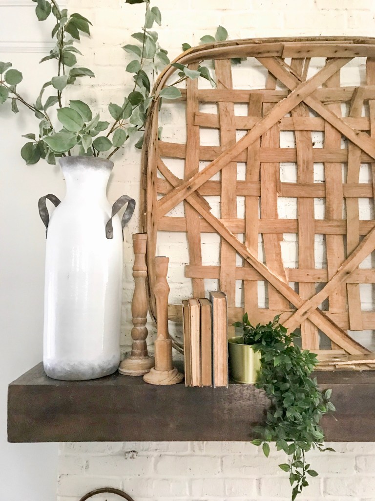 ikea plant on mantel