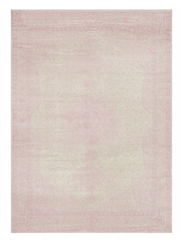 light pink rug