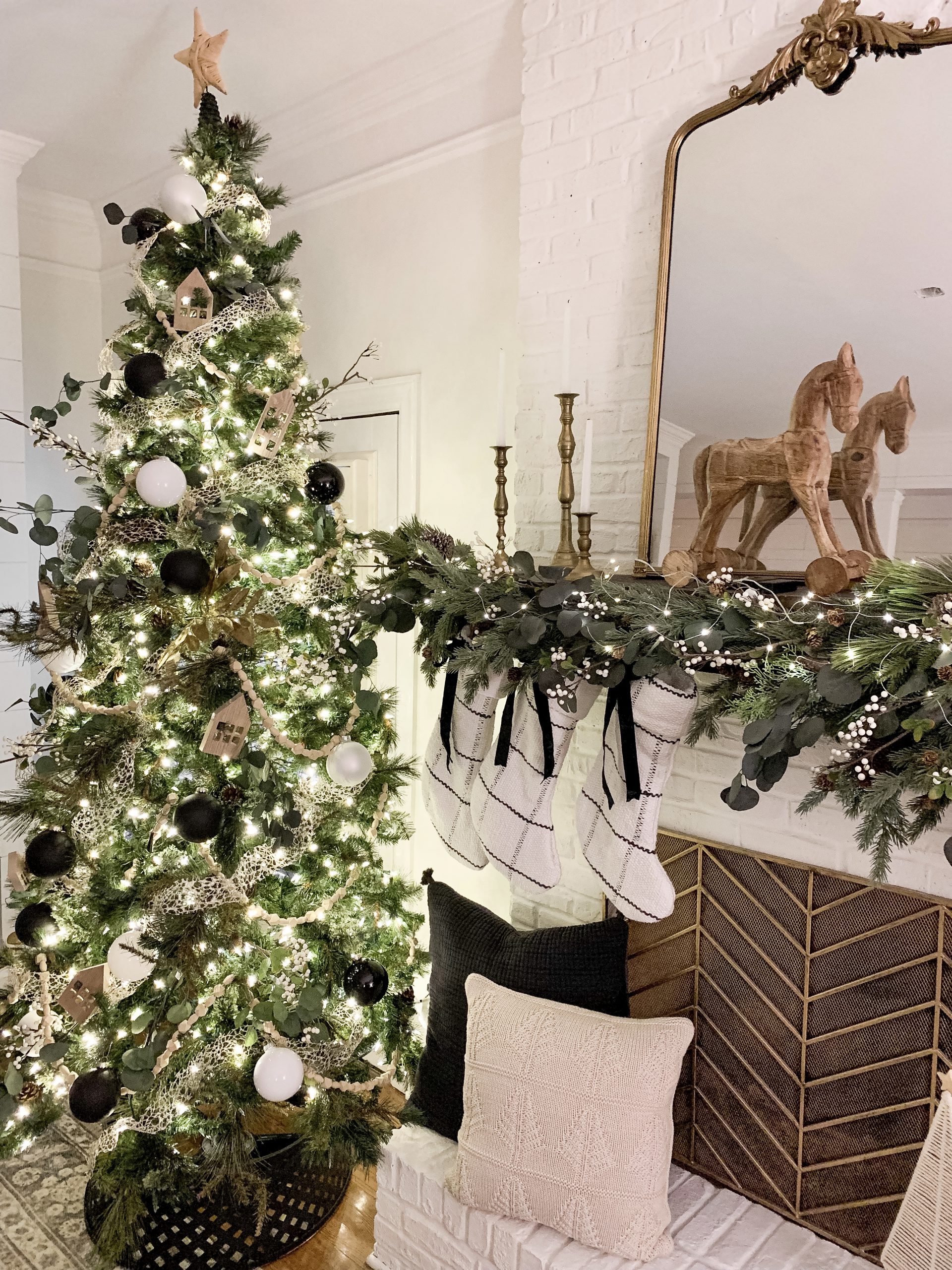 Cozy Neutral Christmas Living Room Tour | Bless This Nest