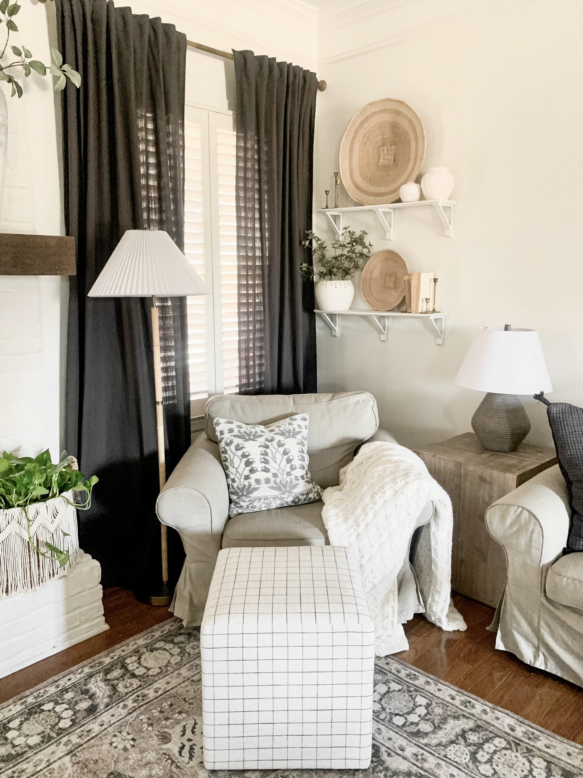 Crate & Barrel Fireplace Screen and Lamp Dupe Bless This Nest