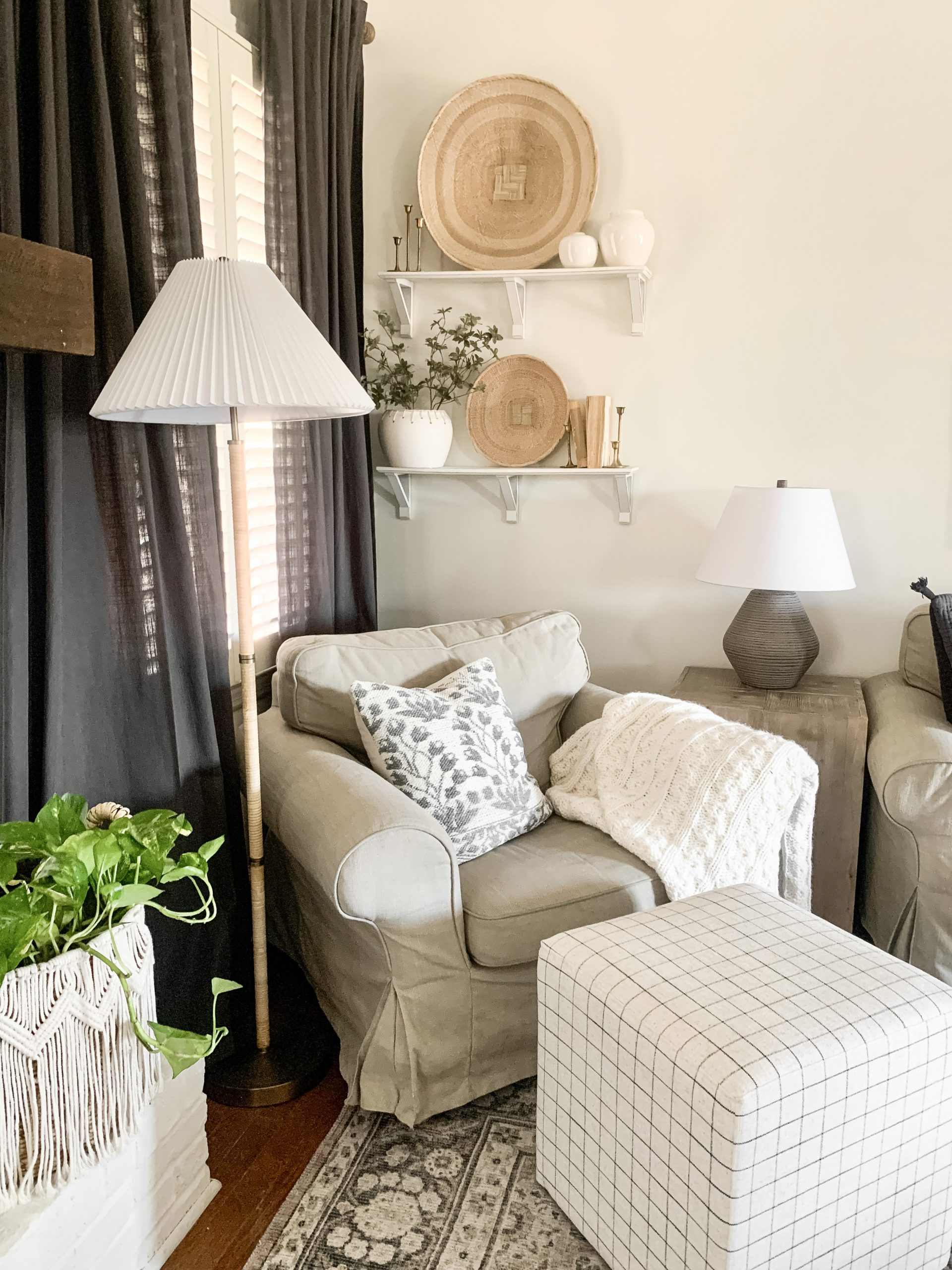 Crate & Barrel Fireplace Screen and Lamp Dupe Bless This Nest