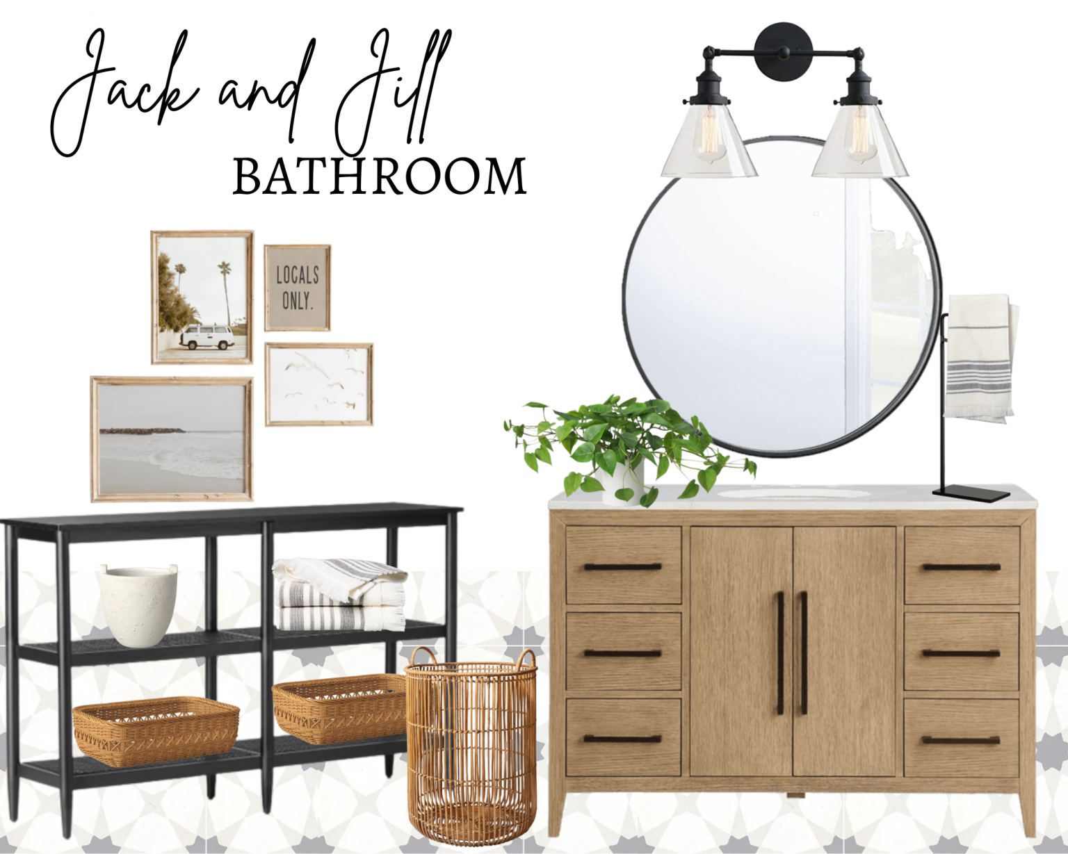 Kid's Jack and Jill Bathroom Reveal | Bless This Nest