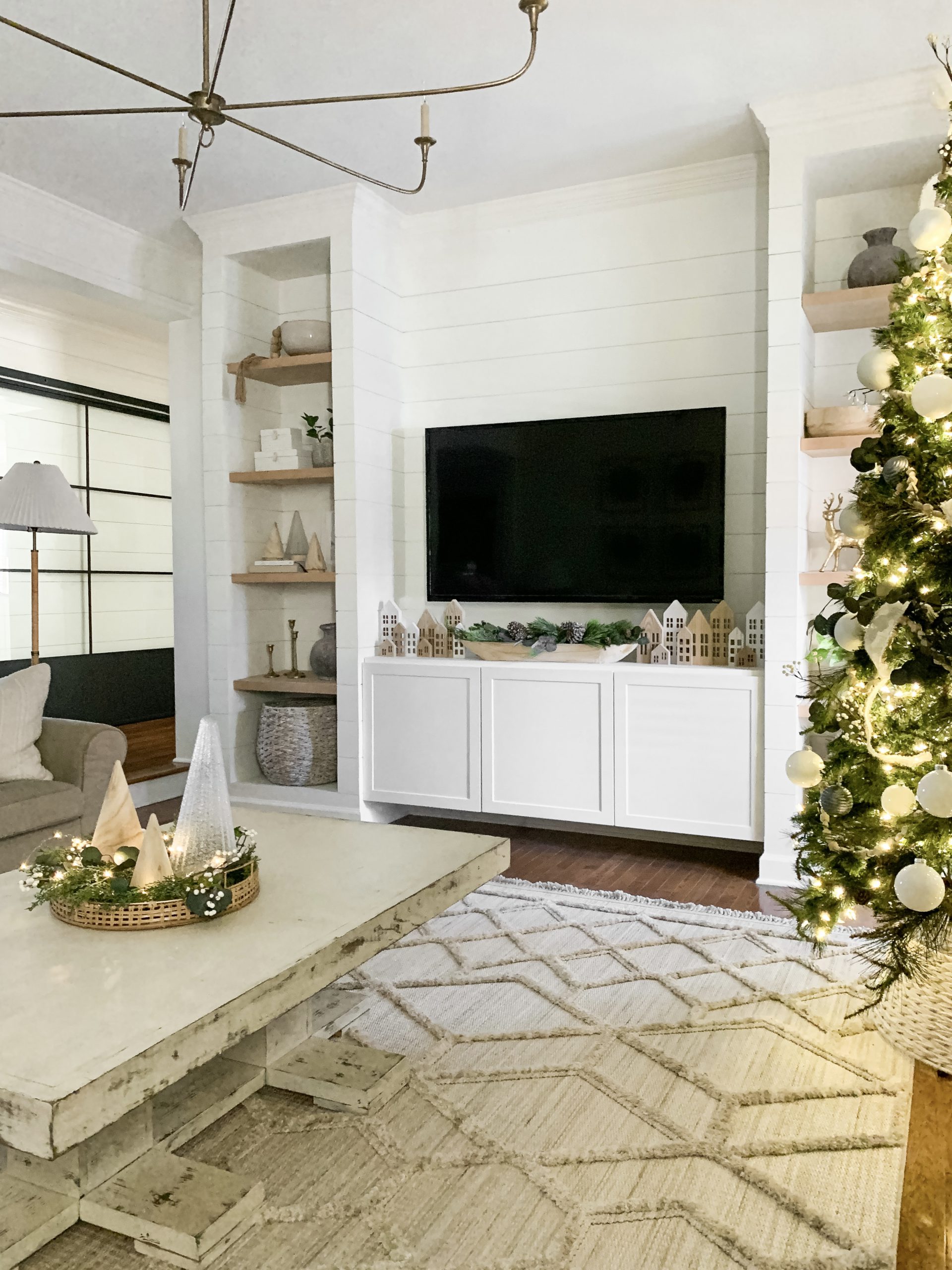 Christmas Living Room Tour- Cozy And Neutral Christmas Decor | Bless ...