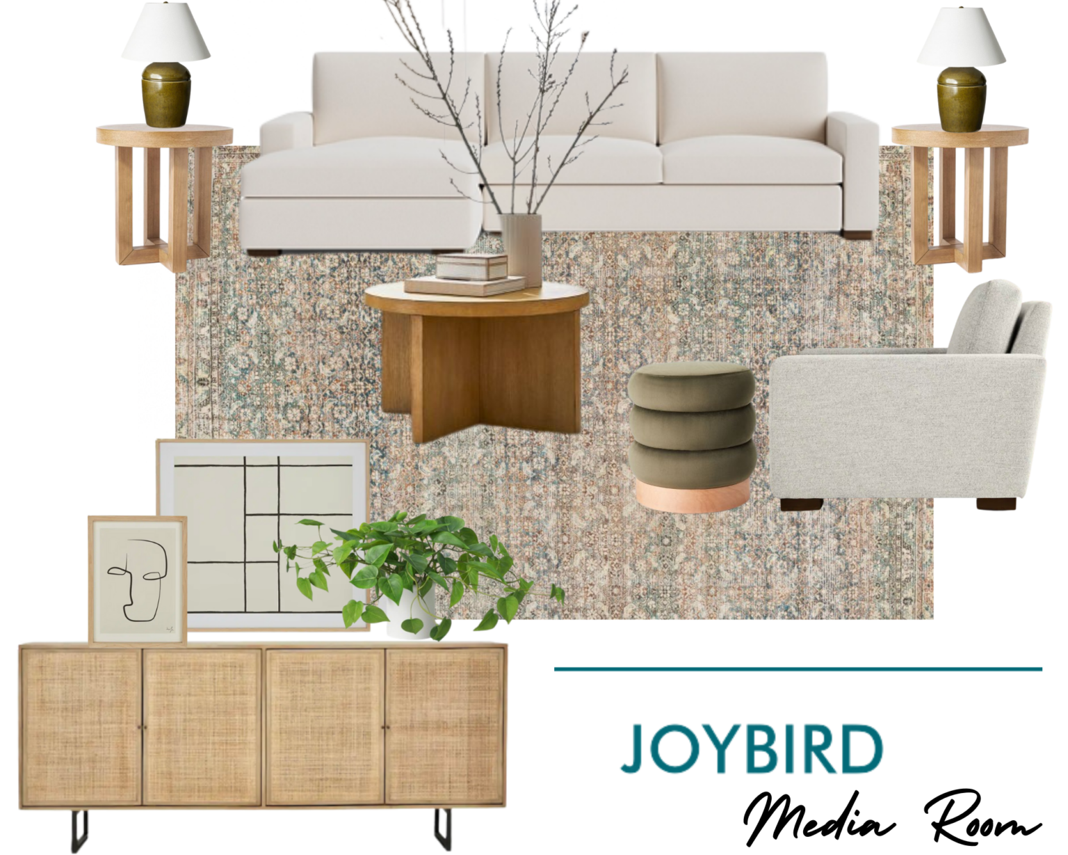Modern Media Room Reveal With Joybird Bless This Nest